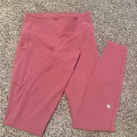 Lululemon Fast & Free High-Rise Tight with Pockets 25” Size 6 in Brier Rose - Picture 5 of 11